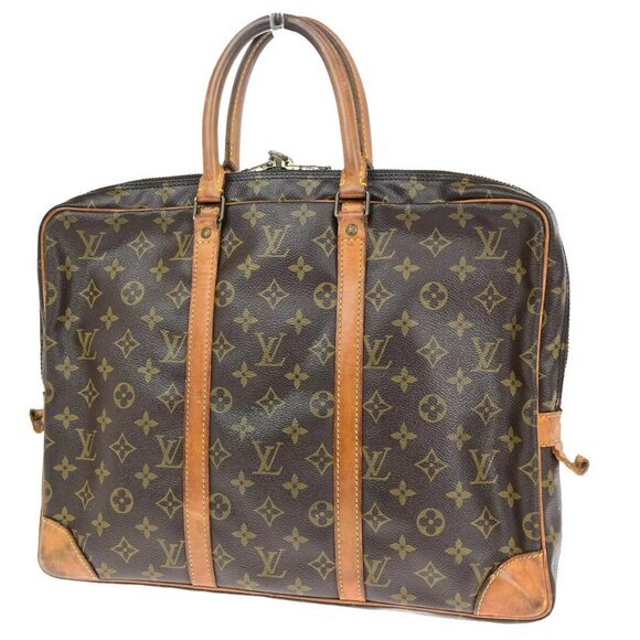LOUIS VUITTON Porte Documents Voyage Briefcase Hand Bag Monogram - Picture 1 of 16